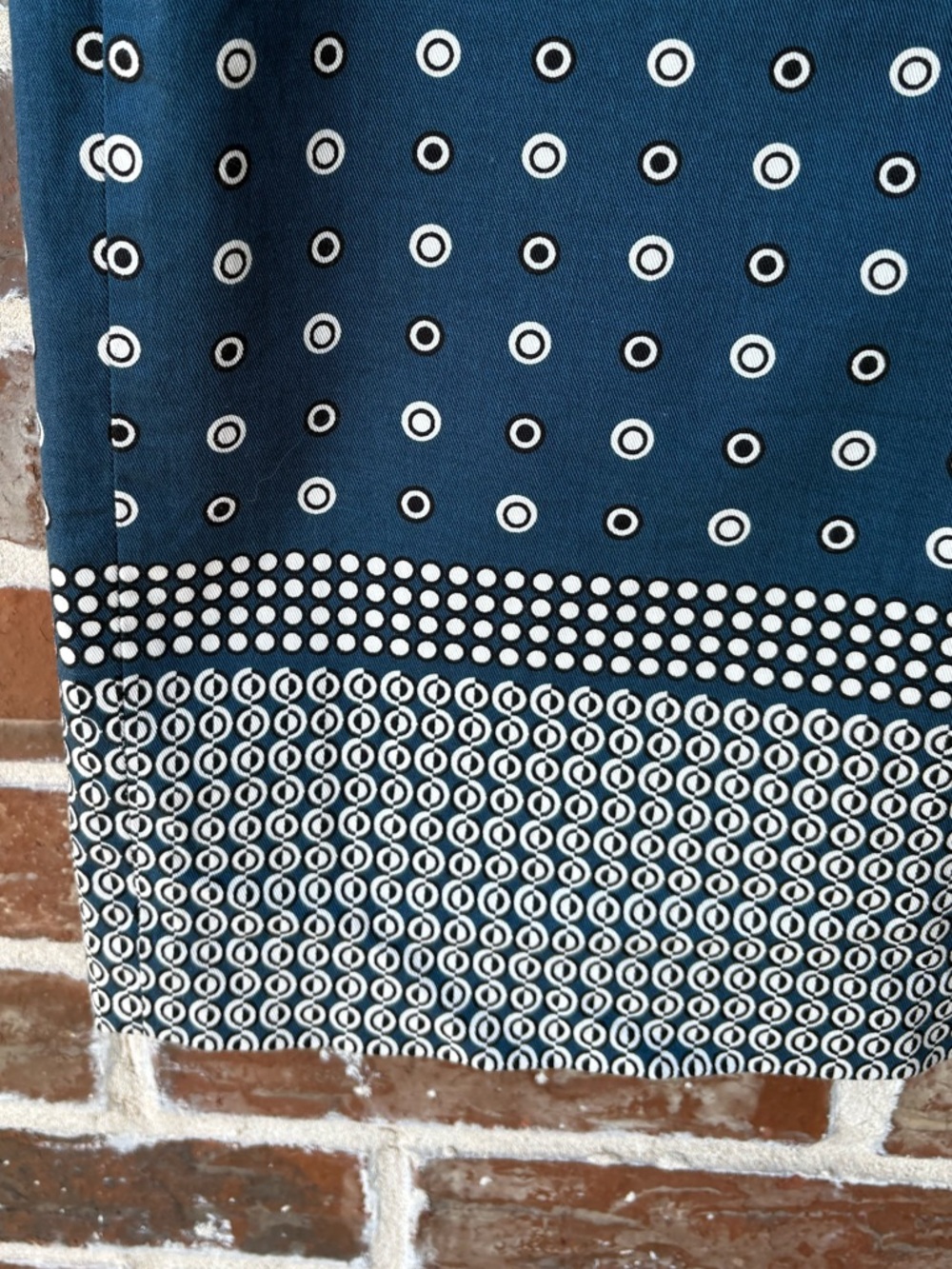 J.Crew No. 2 Pencil Skirt Dark Teal White Dot Print Size 10 - Picture 6 of 14